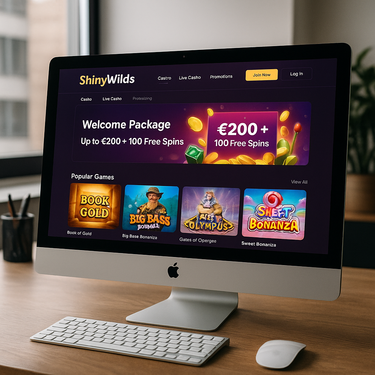 ShinyWilds Casino - Desktop Interface - Moderne gebruiksvriendelijke interface